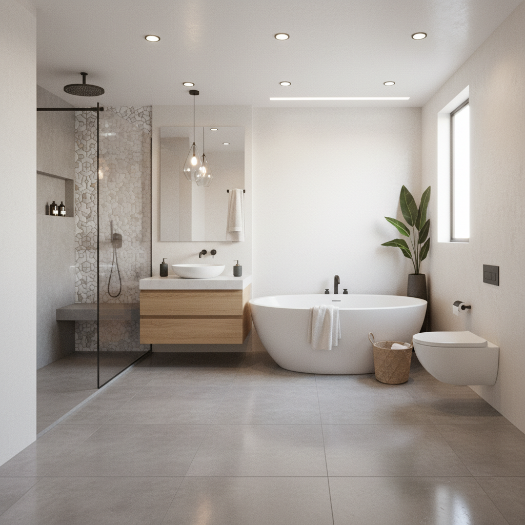 Premium Bathroom 3D Render - Prime De Signs Surabaya