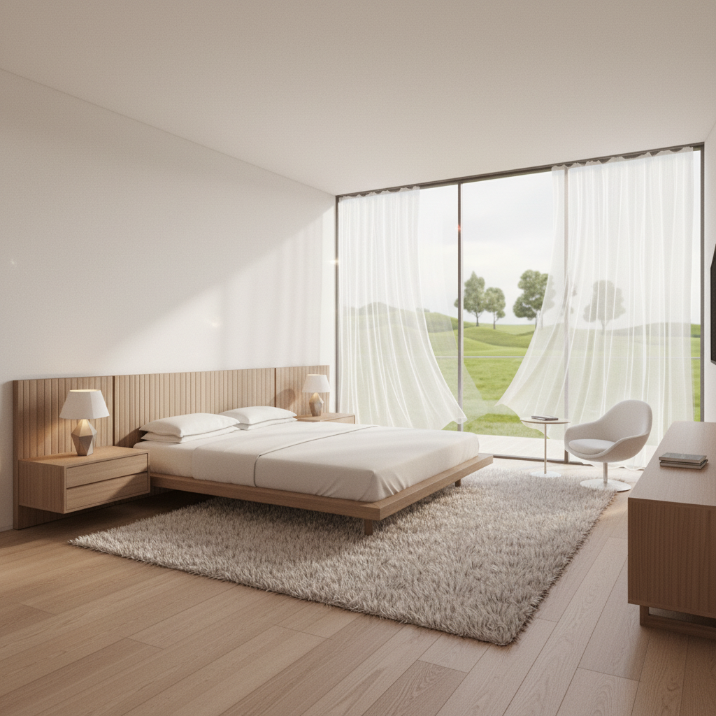 Tranquil Bedroom 3D Render - Prime De Signs Surabaya